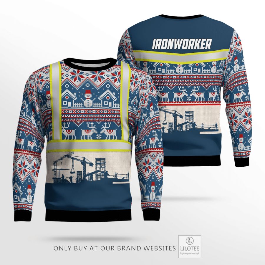 Ironworkers Blue 3D Sweater 24