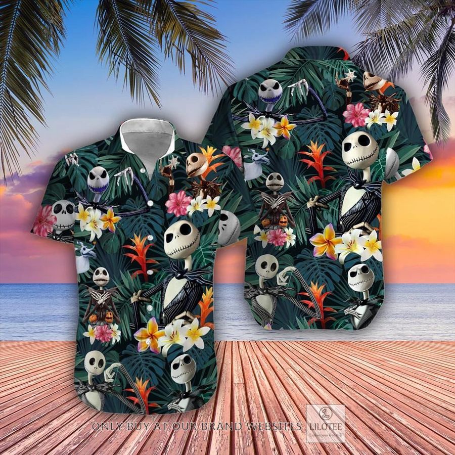 Jack Skellington Tropical Halloween Hawaiian Shirt 2