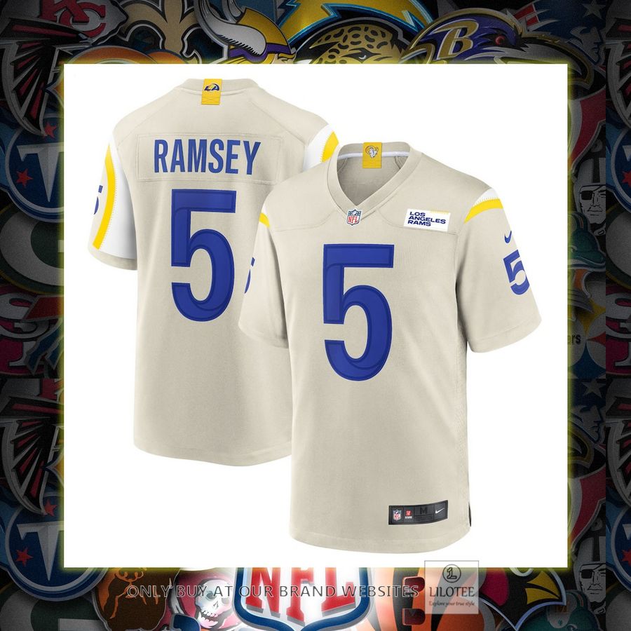 Jalen Ramsey Los Angeles Rams Nike Player Game Bone Football Jersey 6