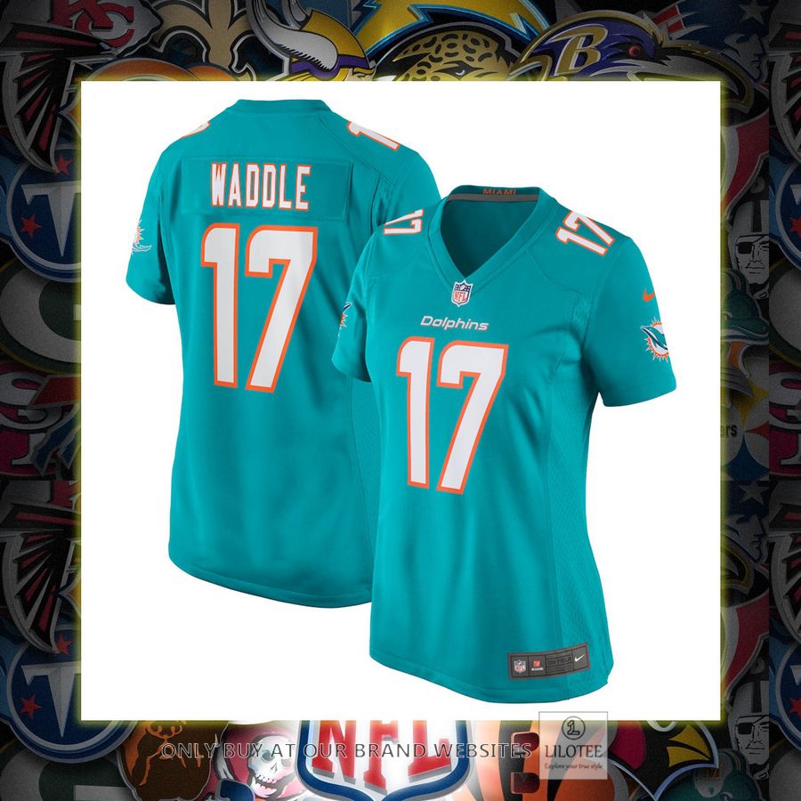 Jaylen Waddle Miami Dolphins Nike Womens Game Player Aqua Football Jersey 7