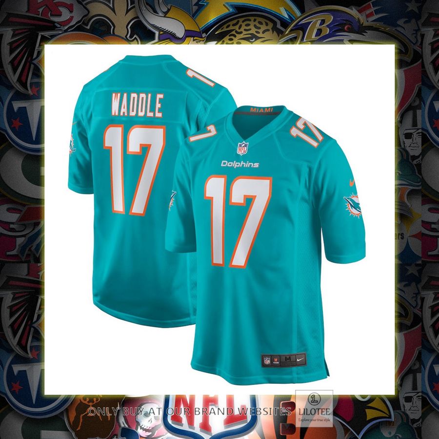 Jaylen Waddle Miami Dolphins Nike Youth 2021 Nfl Draft First Round Pick Game Aqua Football Jersey 6