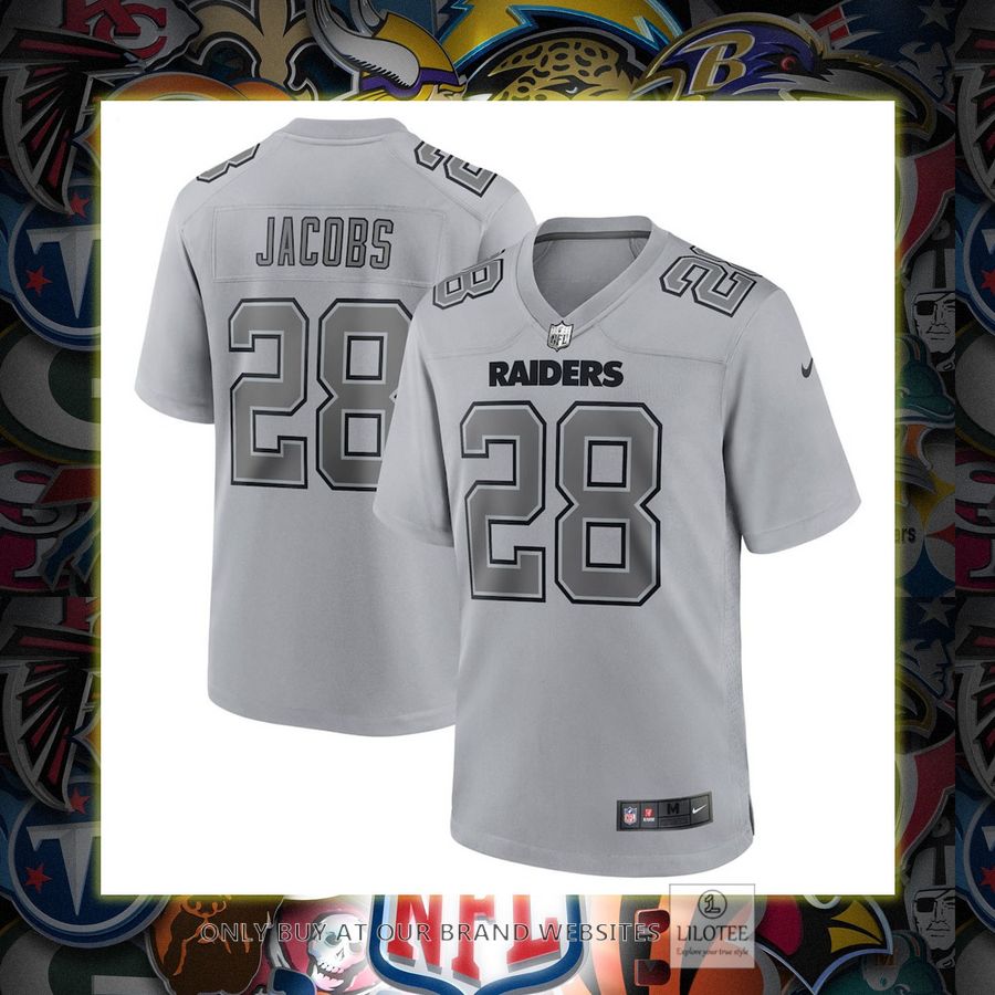 Josh Jacobs Las Vegas Raiders Nike Atmosphere Fashion Gray Football Jersey 6