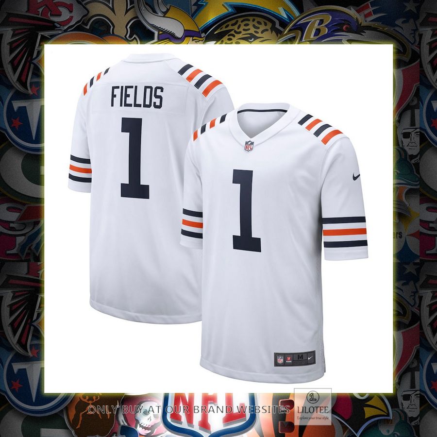 Justin Fields Chicago Bears Nike 2021 NFL Draft First Round Pick Alternate Classic White Football Jersey 7