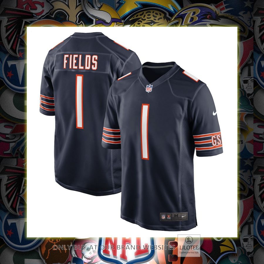 Justin Fields Chicago Bears Nike Player Game Navy Football Jersey 6