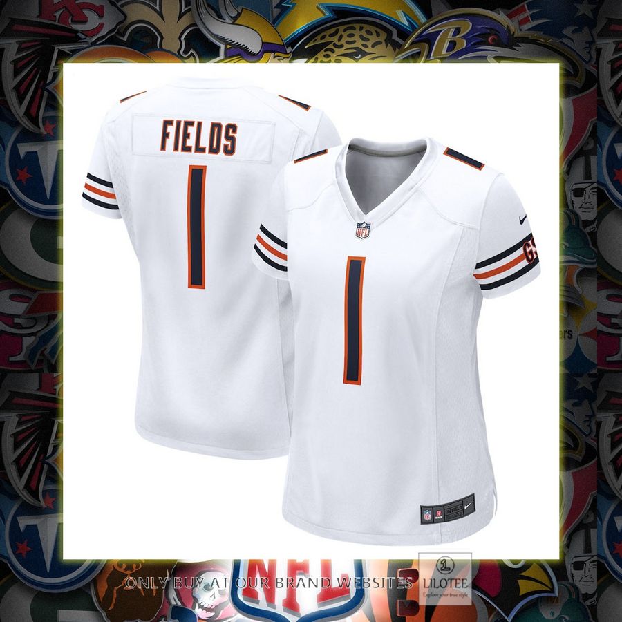Justin Fields Chicago Bears Nike Womens Game White Football Jersey 6