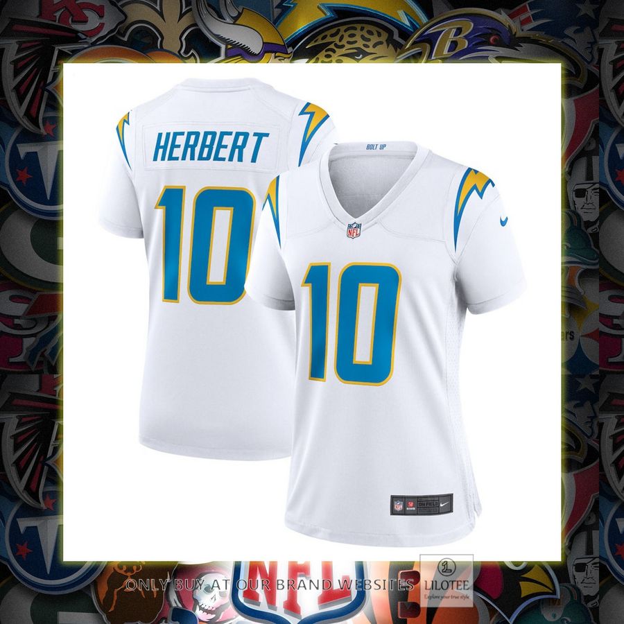 Justin Herbert Los Angeles Chargers Nike Womens Game White Football Jersey 7