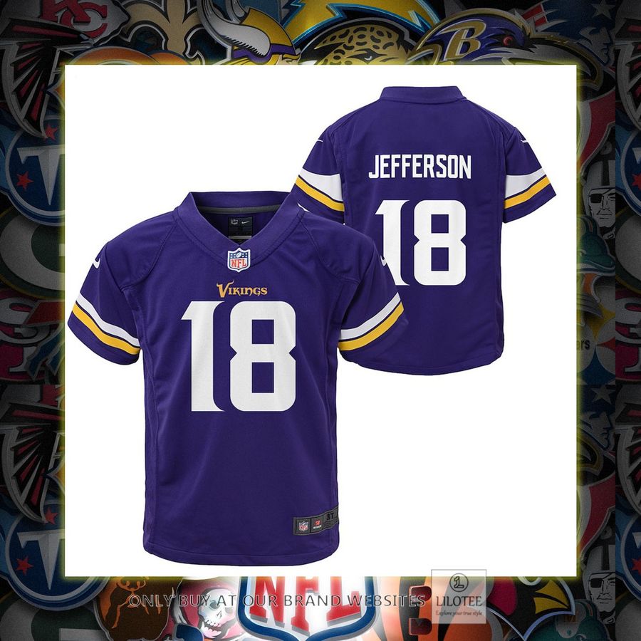 Justin Jefferson Minnesota Vikings Nike Preschool Game Purple Football Jersey 7
