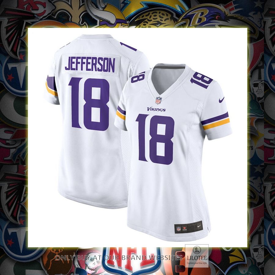 Justin Jefferson Minnesota Vikings Nike Womens Game White Football Jersey 7