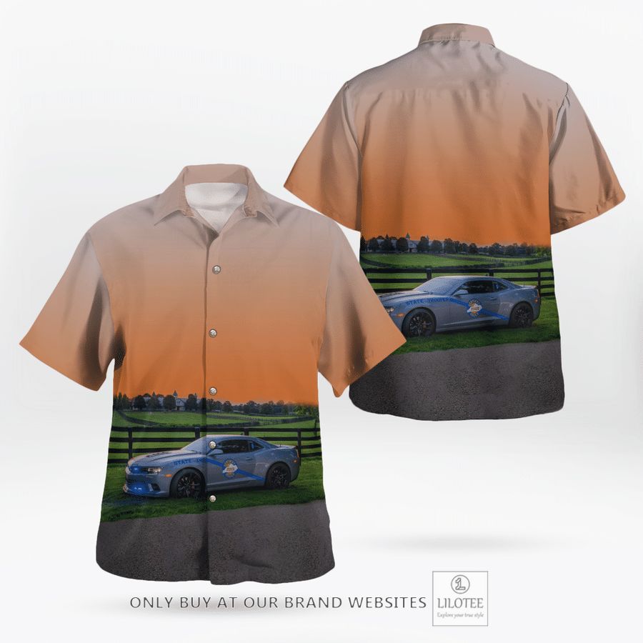 Alternative view of Kentucky State Police Hawaiian Shirt
