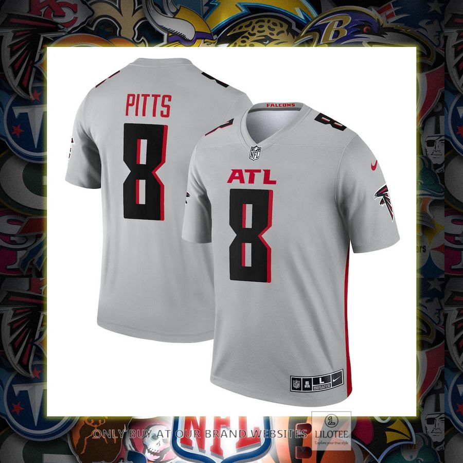 Kyle Pitts Atlanta Falcons Nike Inverted Legend Silver Football Jersey 6