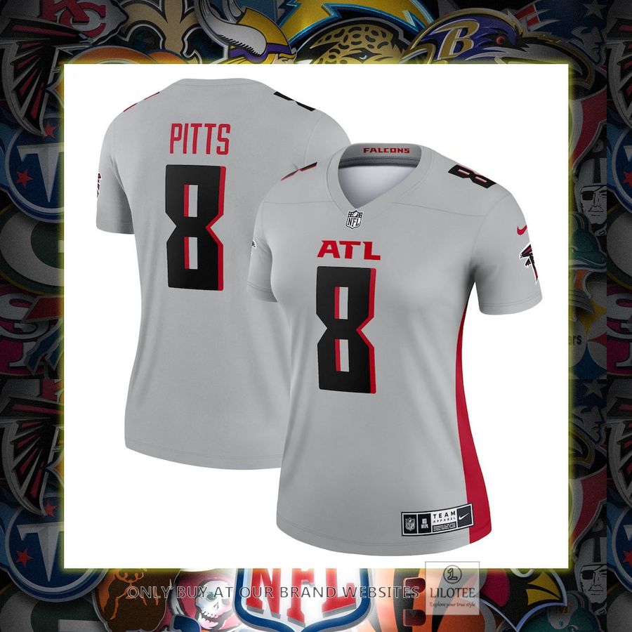 Kyle Pitts Atlanta Falcons Nike Women's Inverted Legend Gray Football Jersey 7