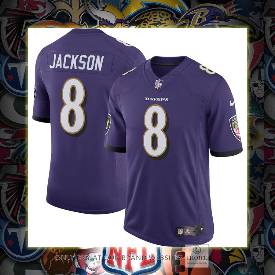 Lamar Jackson Baltimore Ravens Nike Speed Machine Purple Football Jersey 6
