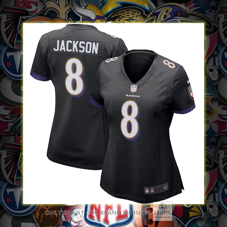 Lamar Jackson Baltimore Ravens Nike Womens Game Black Football Jersey 7