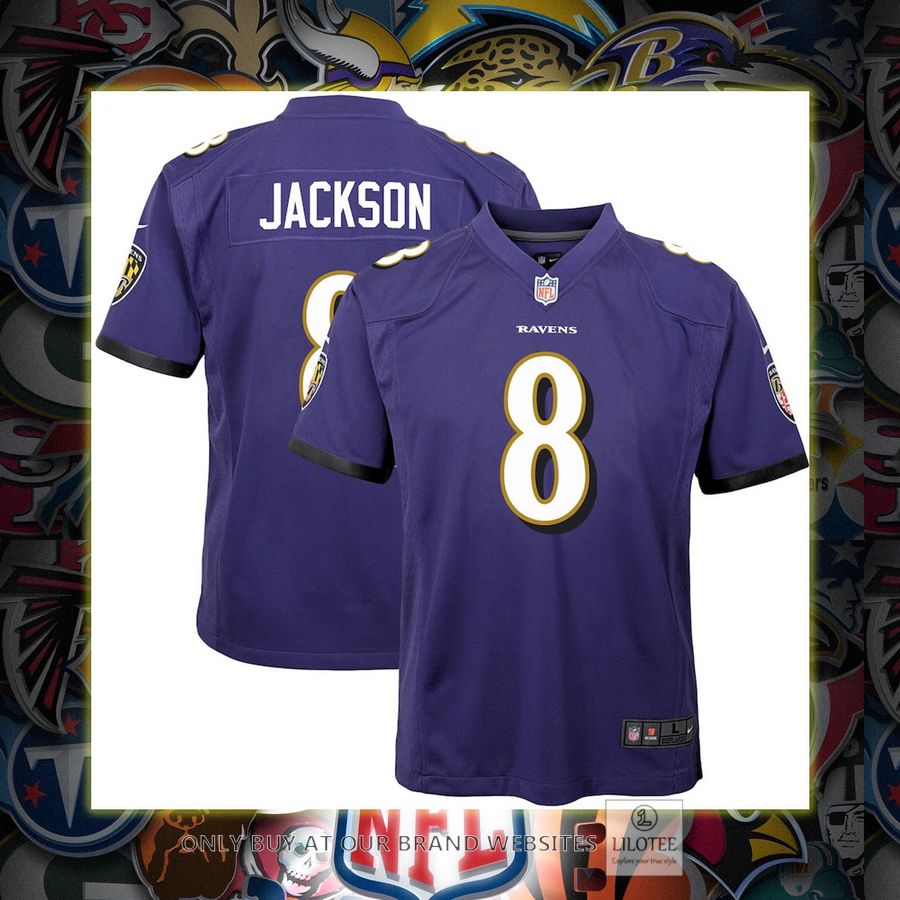 Lamar Jackson Baltimore Ravens Nike Youth Purple Football Jersey 6