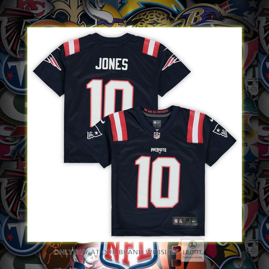 Mac Jones New England Patriots Nike Preschool Navy Football Jersey 7