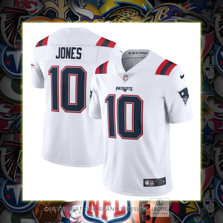Mac Jones New England Patriots Nike Vapor White Football Jersey 6