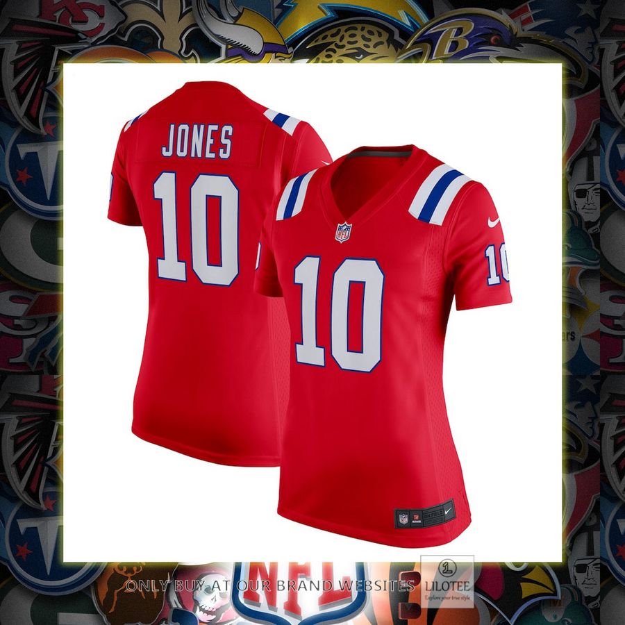 Mac Jones New England Patriots Nike Womens Game Alternate Red Football Jersey 6