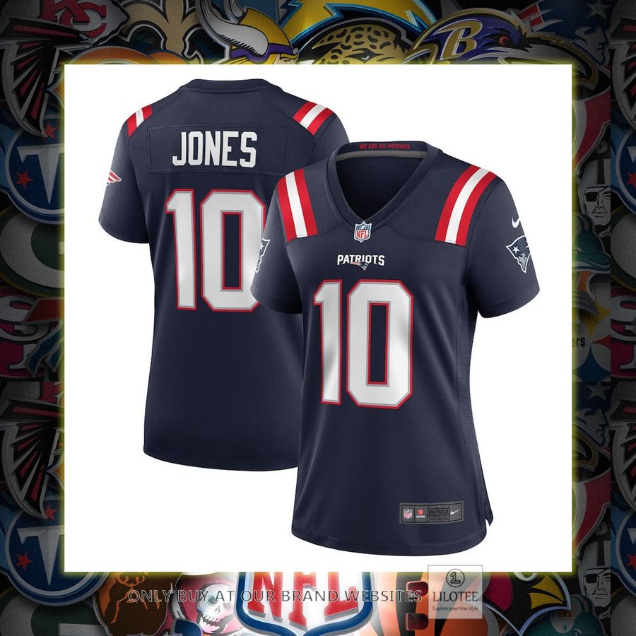 Mac Jones New England Patriots Nike Women's Navy Football Jersey 6