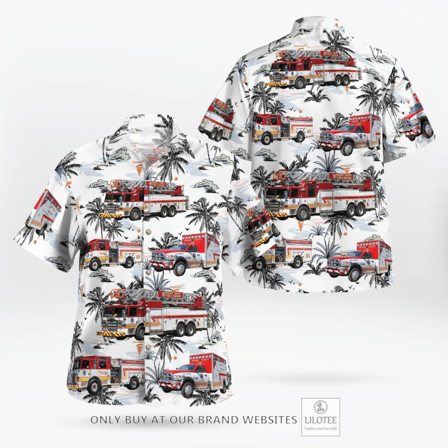 Maryland Howard County Department of Fire and Rescue Services Hawaiian Shirt 17