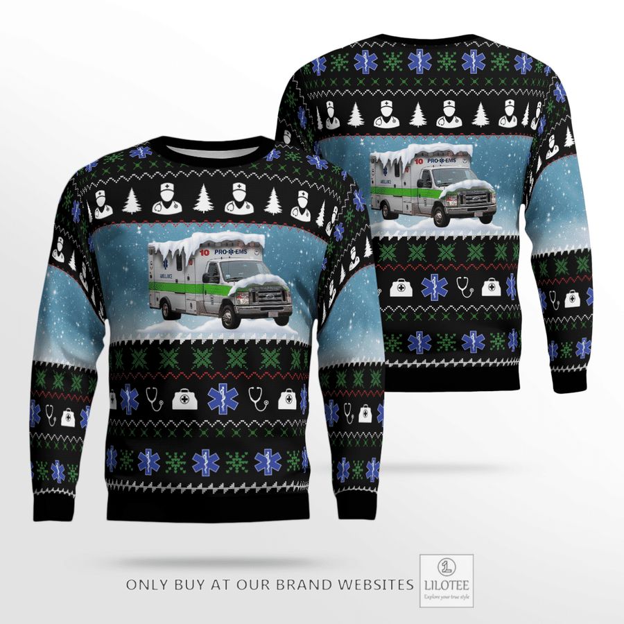 Massachusetts Pro EMS Christmas 3D Sweater 25