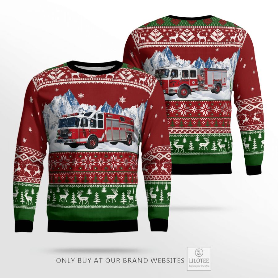 Massachusetts, Worcester Fire Department Christmas 3D Sweater 25