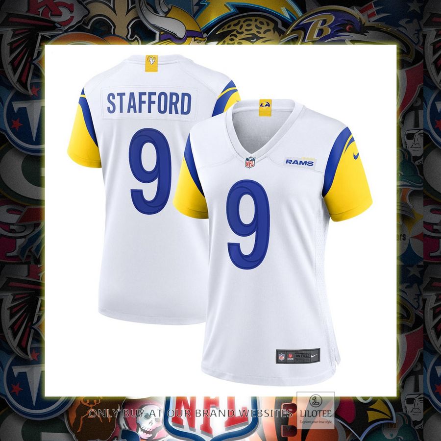 Matthew Stafford Los Angeles Rams Nike Womens Alternate Player Game White Football Jersey 6