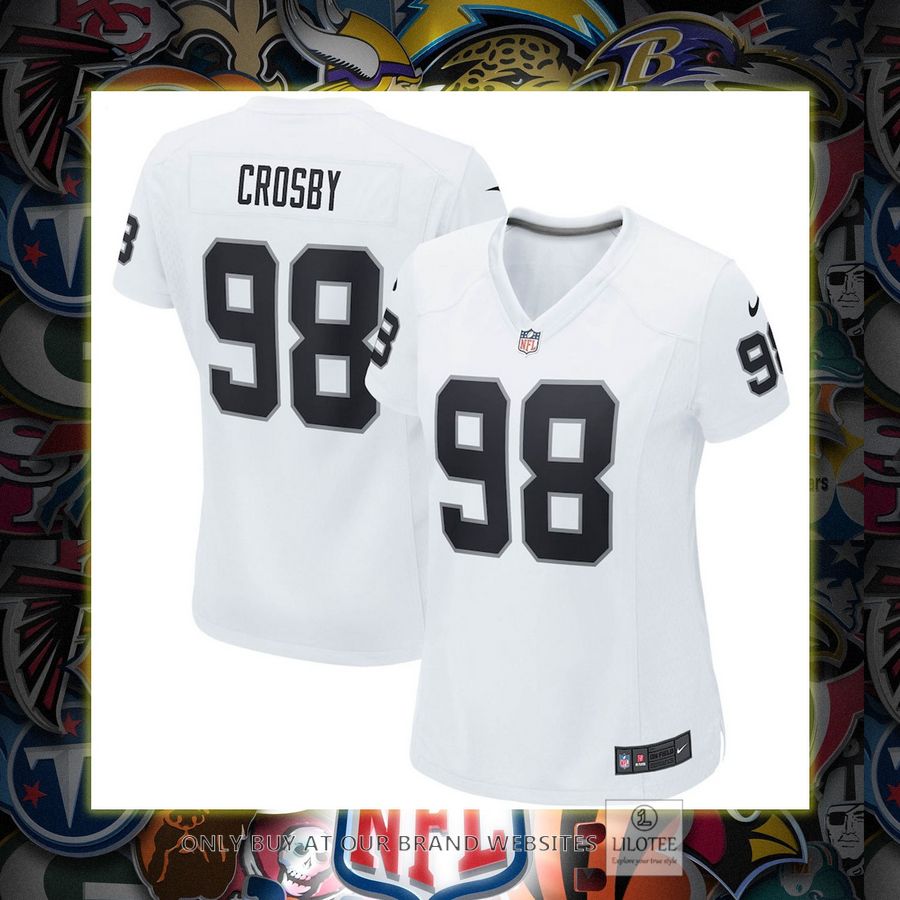 Maxx Crosby Las Vegas Raiders Nike Womens Game White Football Jersey 7