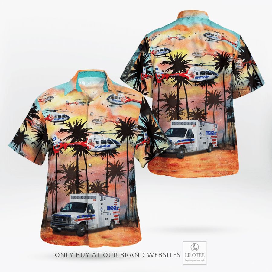 Alternative view of Medstar EMS & Mobile Healthcare Hawaiian Shirt