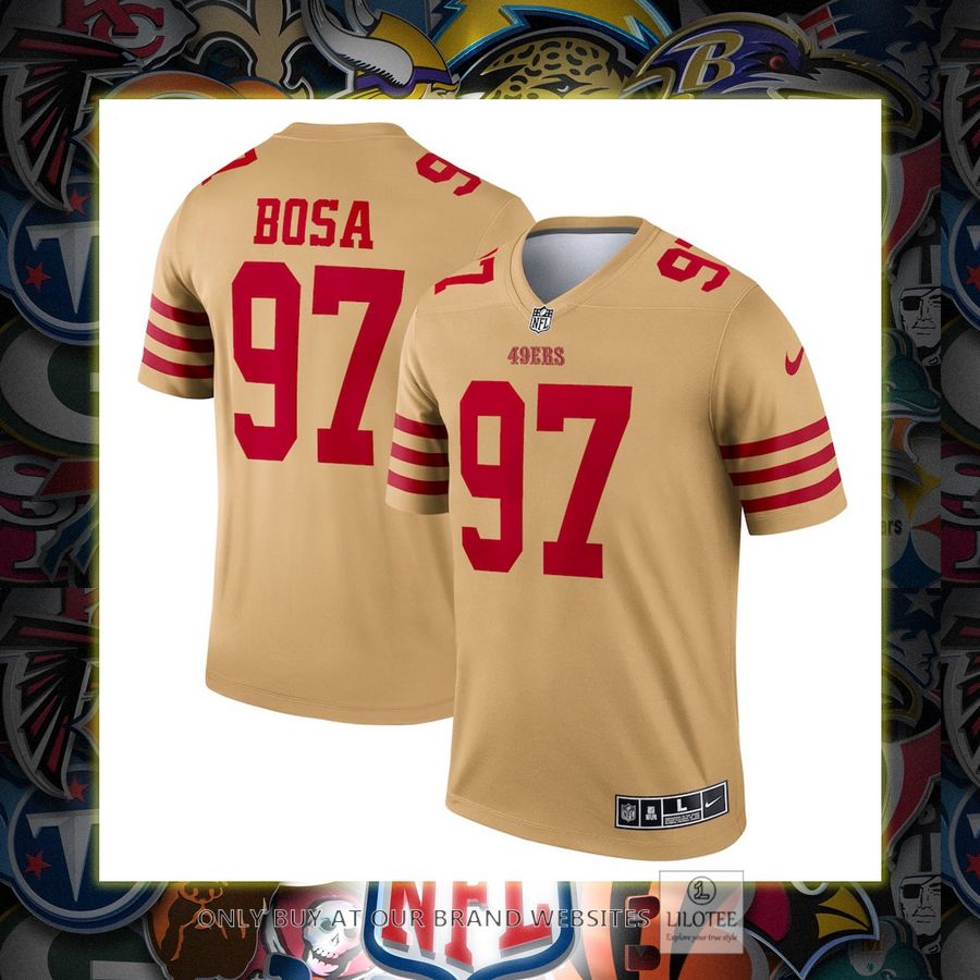 Nick Bosa San Francisco 49ers Nike Inverted Legend Gold Football Jersey 7