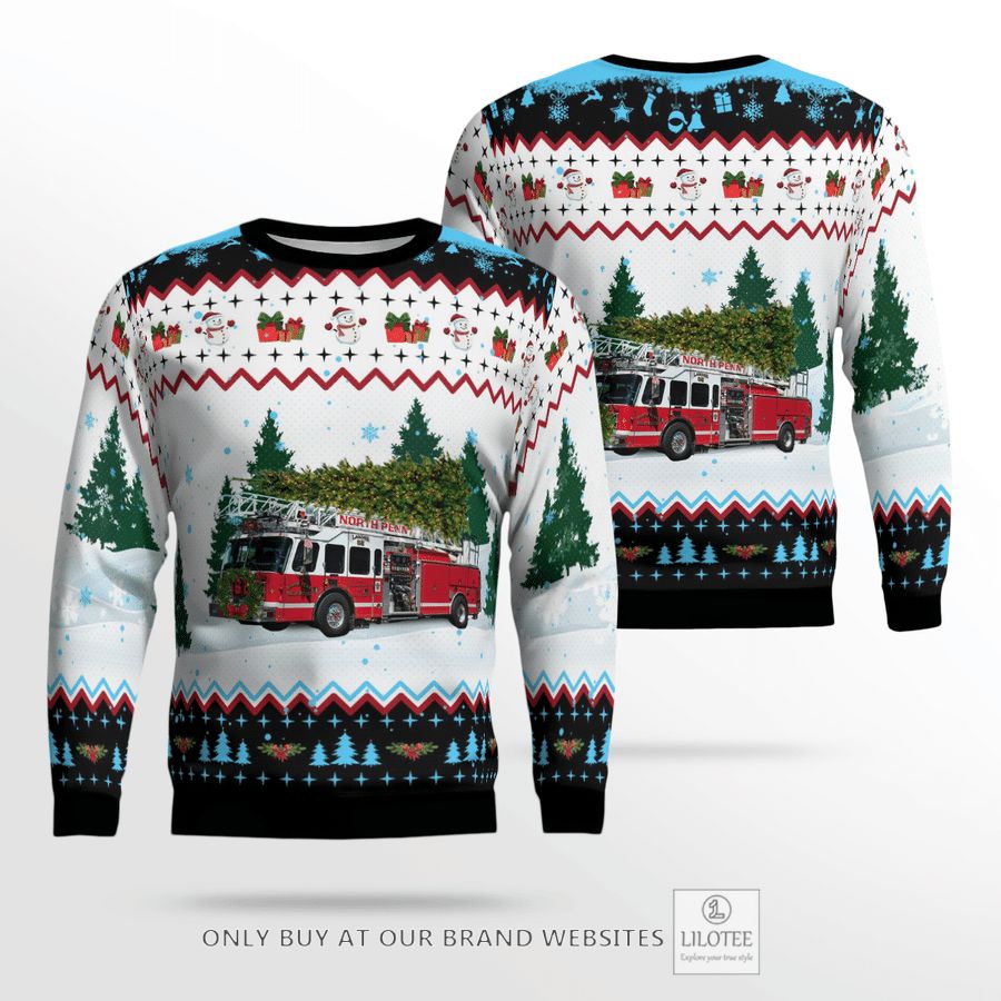 North Penn Volunteer Fire Company Christmas 3D Sweater 25