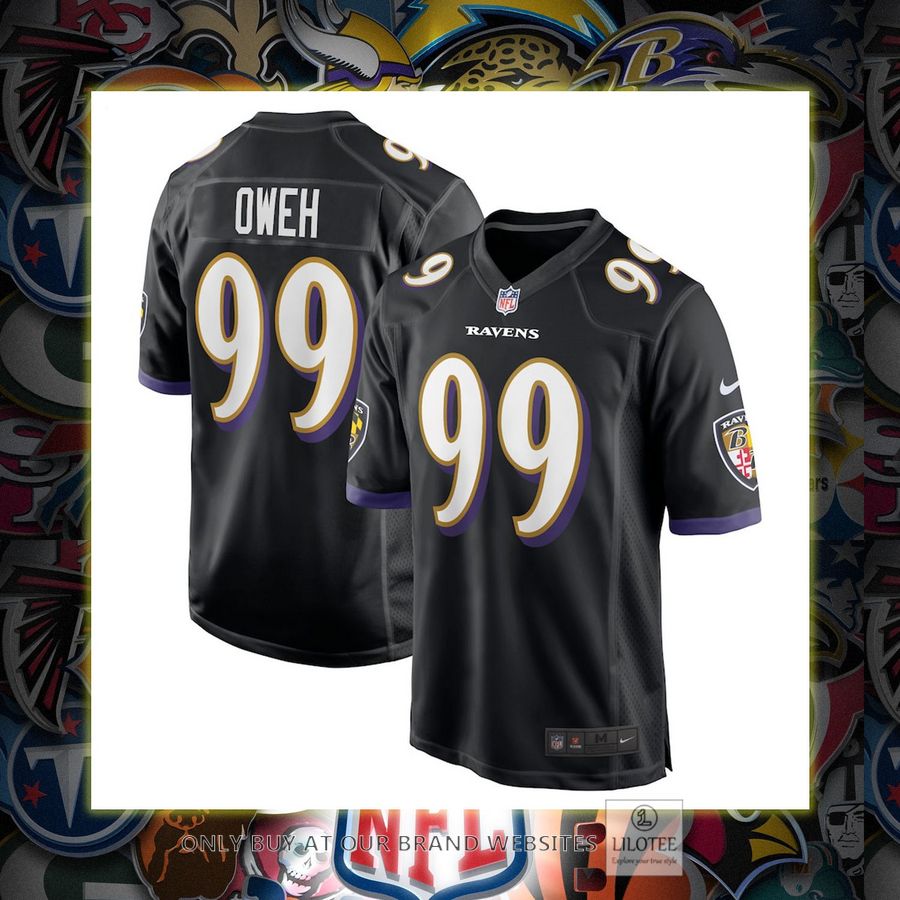 Odafe Oweh Baltimore Ravens Nike Game Black Football Jersey 7