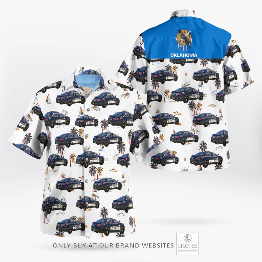 Oklahoma City Police Car Hawaiian Shirt 16