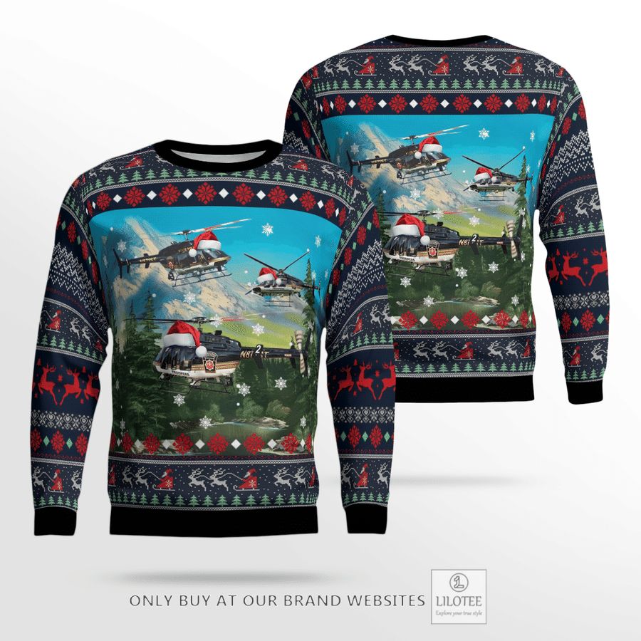 Pennsylvania State Police Bell 407GX Christmas 3D Sweater 25