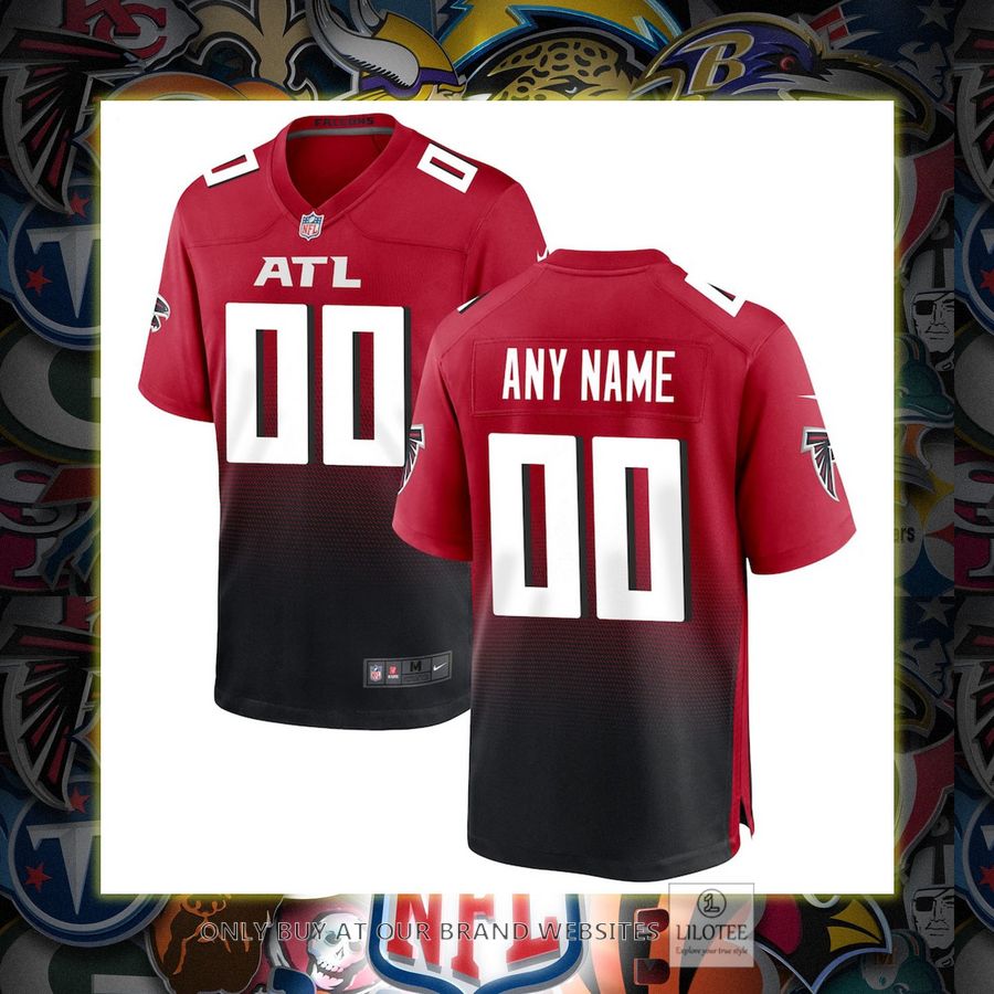 Personalized Atlanta Falcons Nike Alternate Red Football Jersey 4