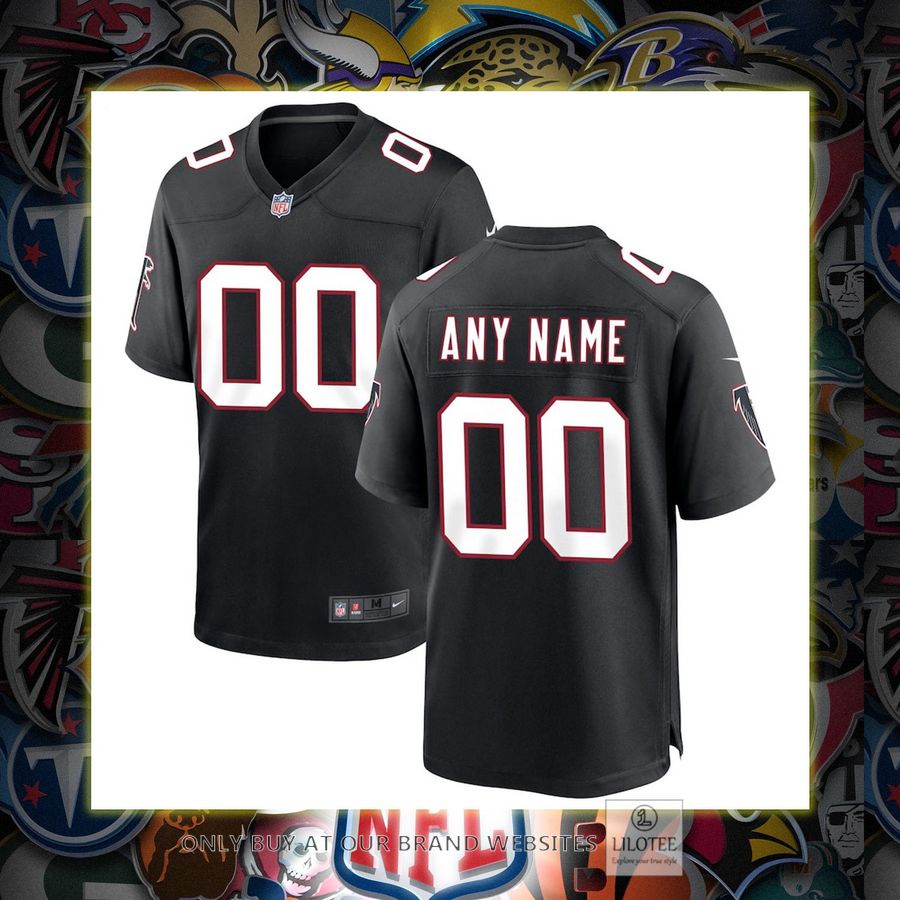 Personalized Atlanta Falcons Nike Throwback Game Black Football Jersey 7