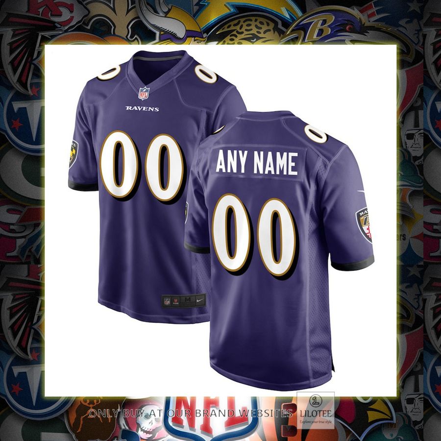 Personalized Baltimore Ravens Nike Purple Football Jersey 7