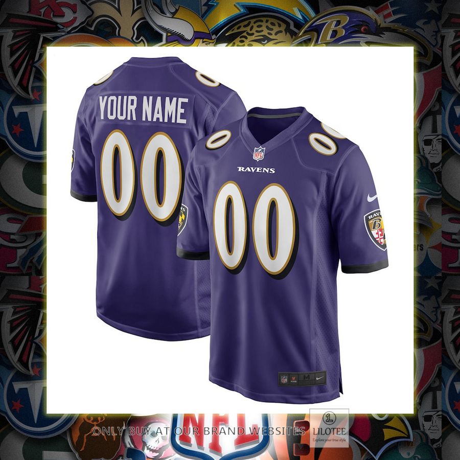 Personalized Baltimore Ravens Nike Youth Purple Football Jersey 7