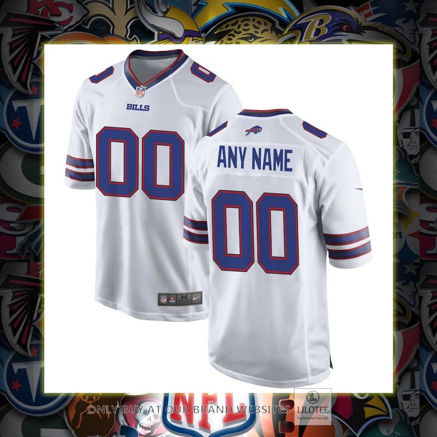 Personalized Buffalo Bills Nike White Football Jersey 6