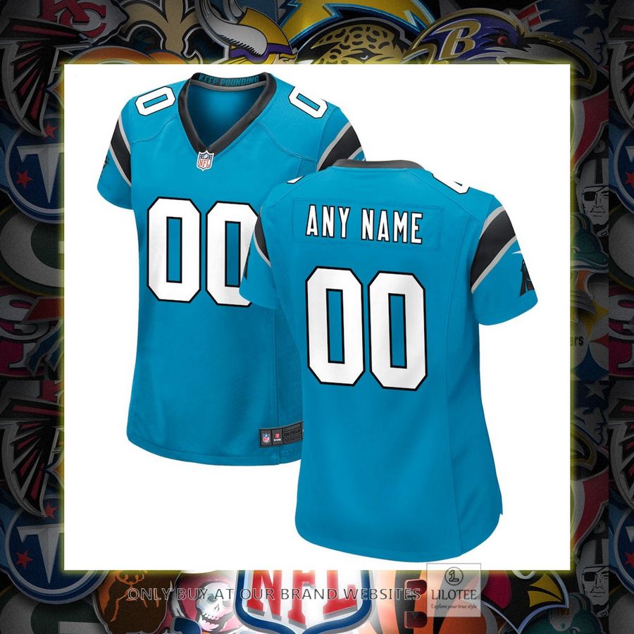 Personalized Carolina Panthers Nike Women's Alternate Blue Football Jersey 6