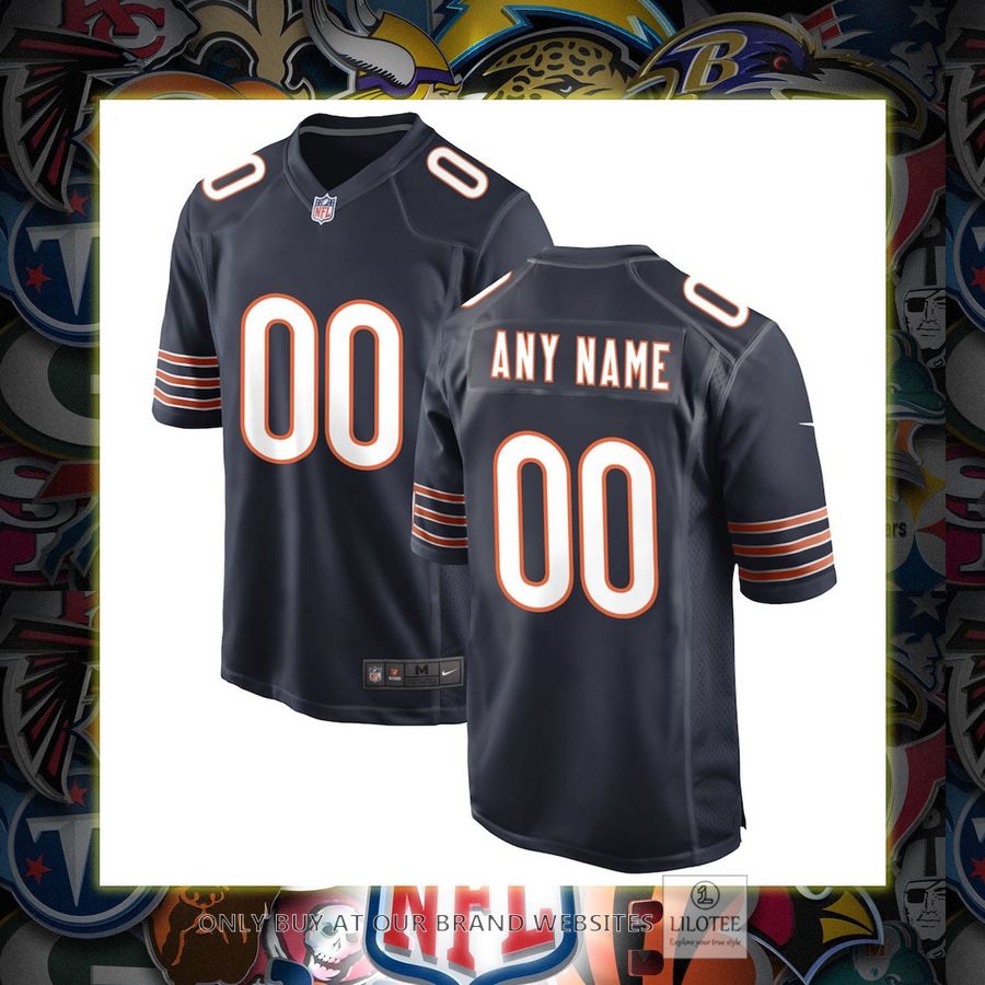 Personalized Chicago Bears Nike Navy Football Jersey 6