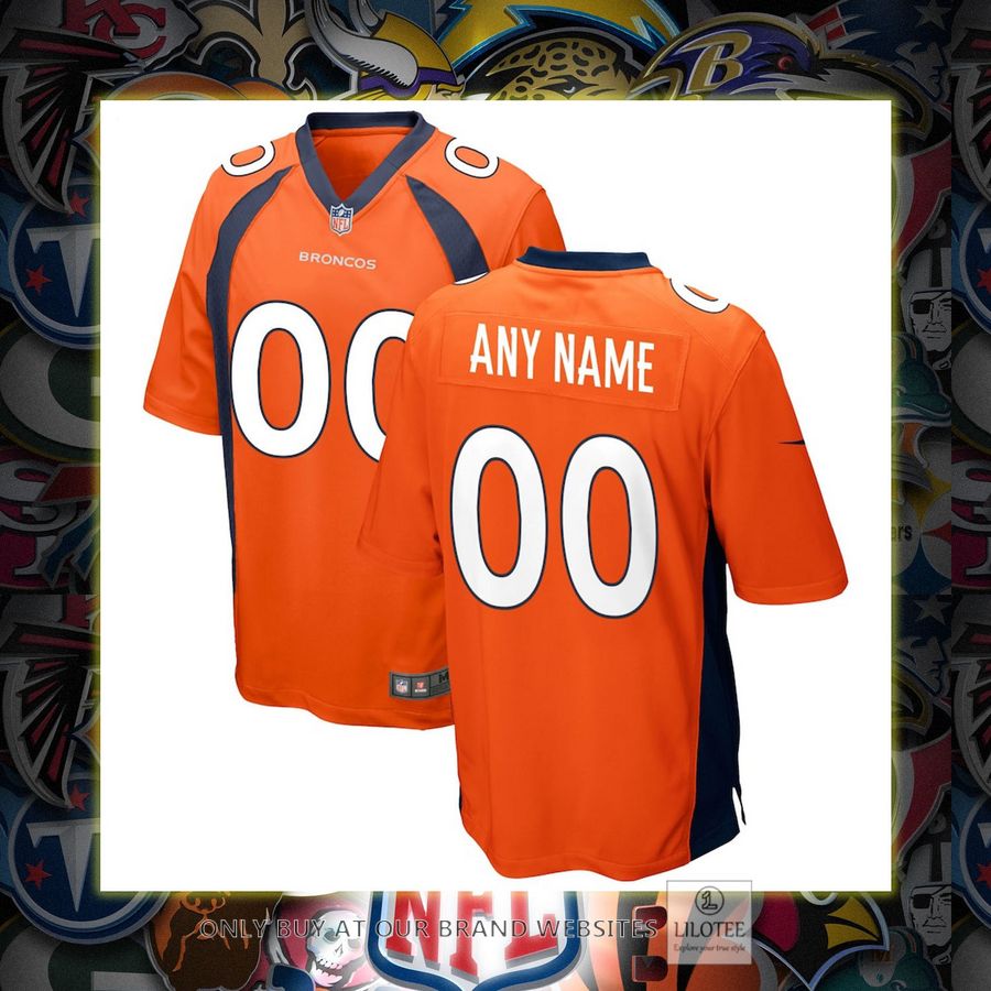 Personalized Denver Broncos Nike Orange Football Jersey 7