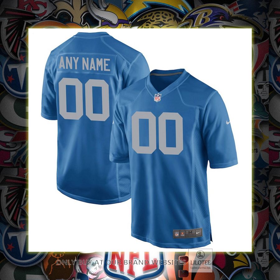 Personalized Detroit Lions Nike Youth Alternate Game Royal Football Jersey 7
