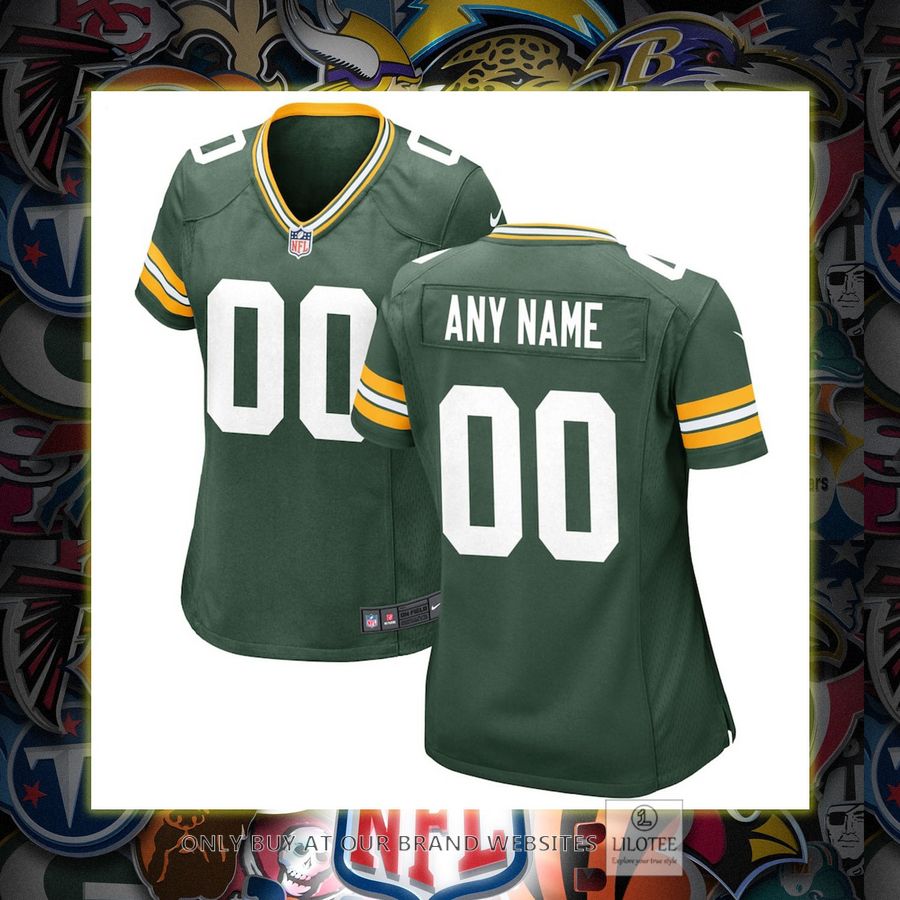 Personalized Green Bay Packers Nike Womens Game Green Football Jersey 7