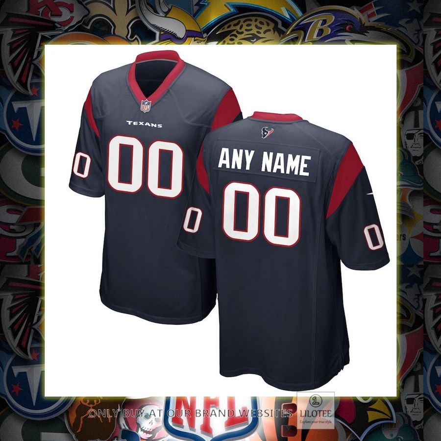 Personalized Houston Texans Nike Youth Navy Football Jersey 6
