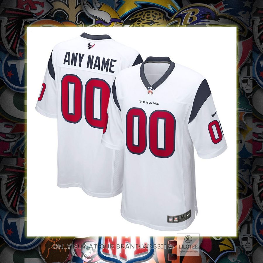 Personalized Houston Texans Nike Youth White Football Jersey 7