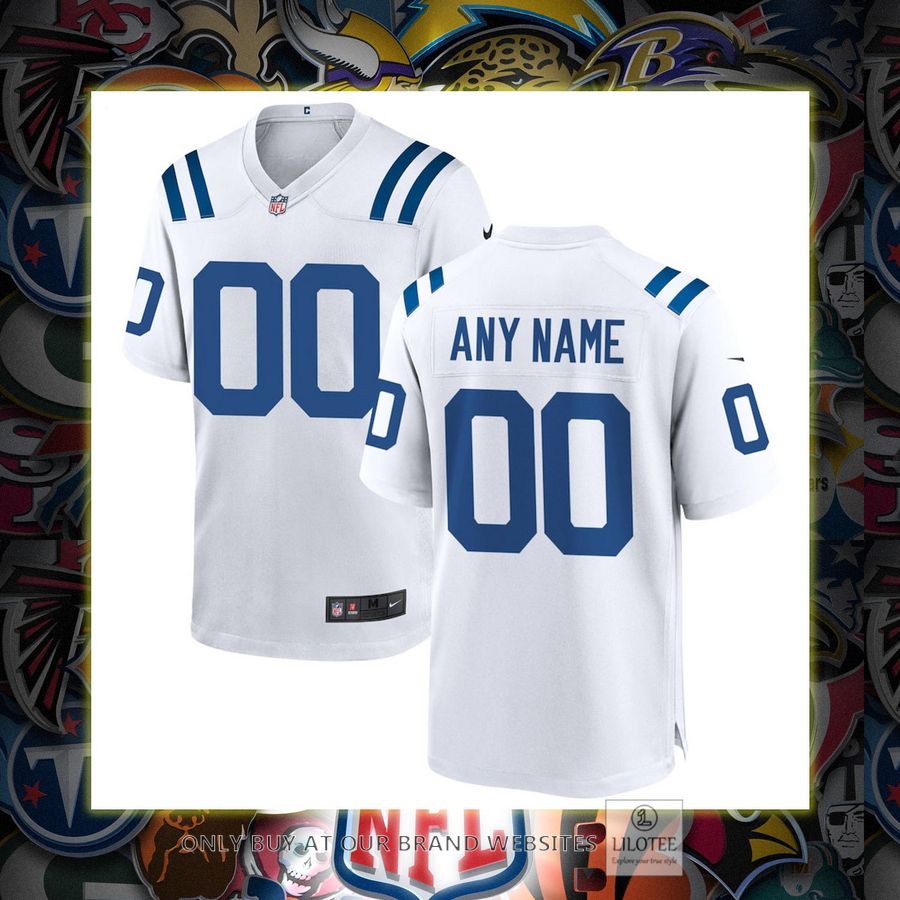 Personalized Indianapolis Colts Nike White Football Jersey 7