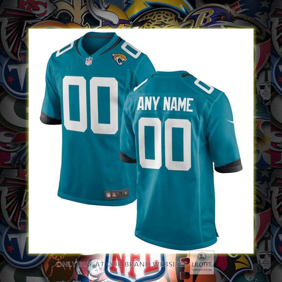 Personalized Jacksonville Jaguars Nike Youth Teal Football Jersey 7