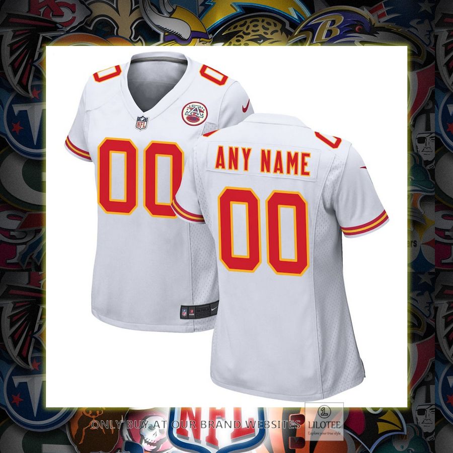Personalized Kansas City Chiefs Nike Women's White Football Jersey 7