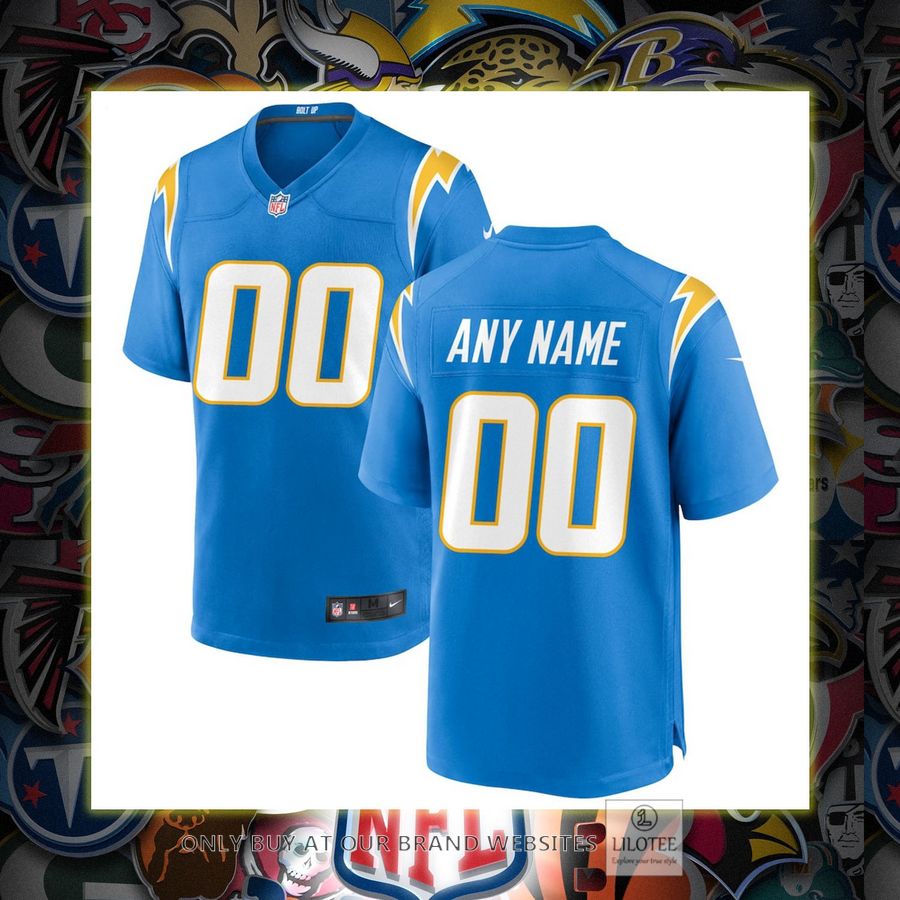Personalized Los Angeles Chargers Nike Powder Blue Football Jersey 6