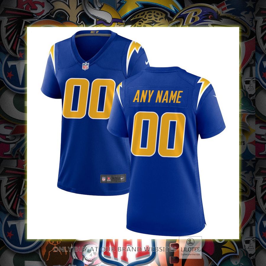 Personalized Los Angeles Chargers Nike Women's Alternate Royal Football Jersey 7